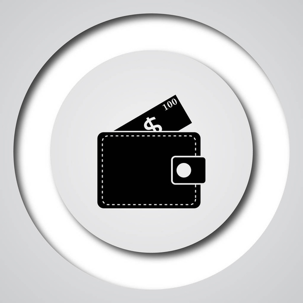 Icono de billetera. Botón de Internet sobre fondo blanco
 - Foto, imagen