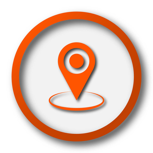 Pin-Location-Symbol. Internet-Taste auf weißem Hintergrund - Foto, Bild
