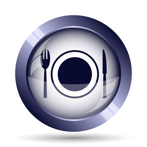 Ravintolan ikoni. Internet-painike valkoisella taustalla
 - Valokuva, kuva