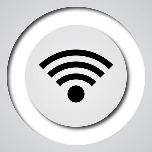 Ícone de sinal sem fio. Botão de Internet no fundo branco
 - Foto, Imagem