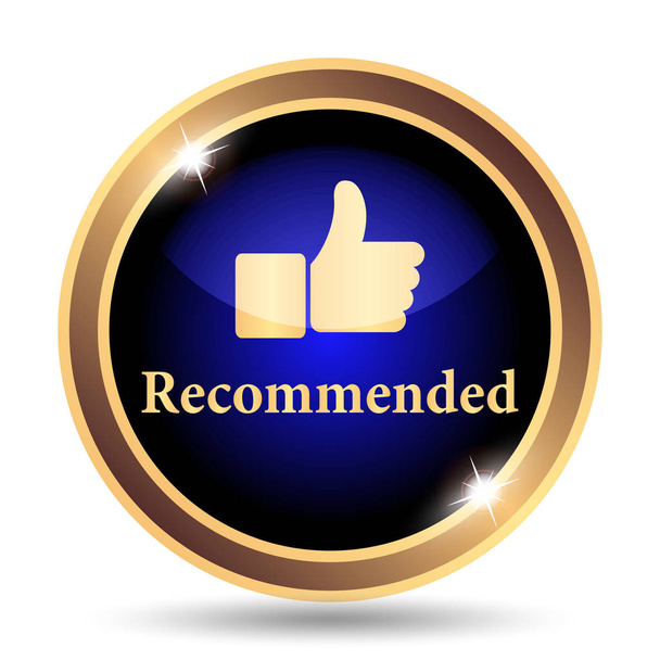 Recommended icon. Internet button on white background - Photo, Image