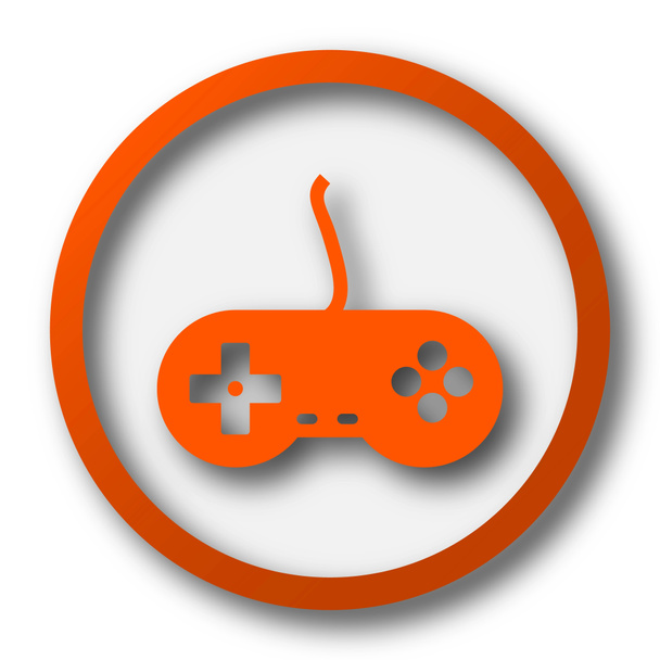 Εικονίδιο gamepad. Κουμπί Internet σε άσπρο φόντο - Φωτογραφία, εικόνα