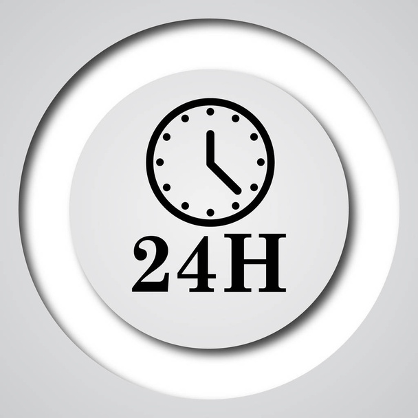 το εικονίδιο ρολογιού 24h - Φωτογραφία, εικόνα