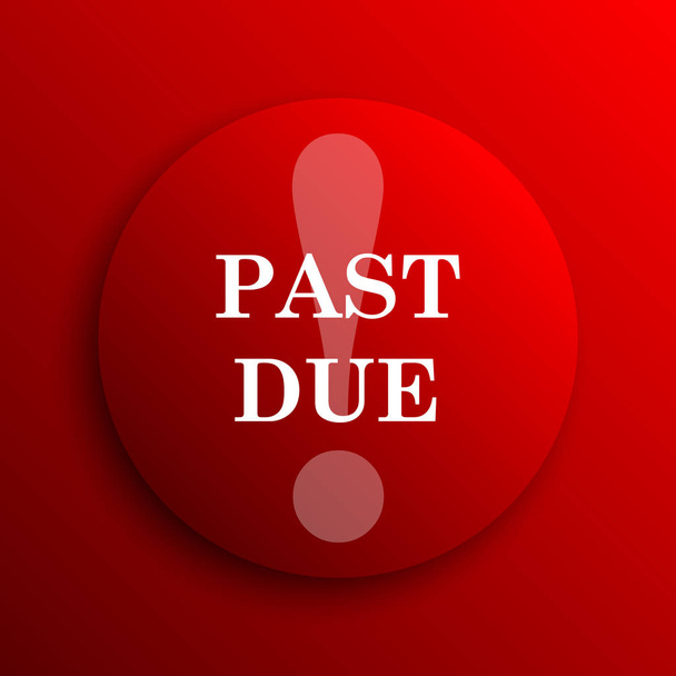 Past due icon. Internet button on white background - Photo, Image