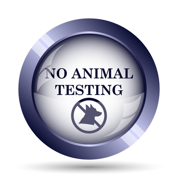 Κανένα ζώο δεν δοκιμή εικονίδιο. Κουμπί Internet σε άσπρο φόντο - Φωτογραφία, εικόνα