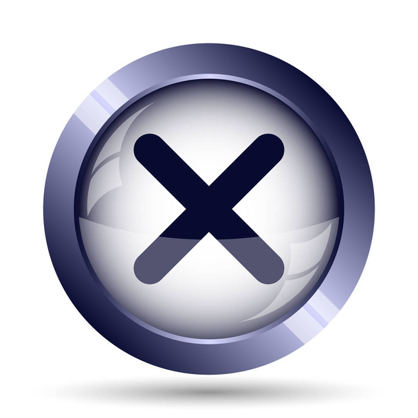 X ícone de fechar. Botão de Internet no fundo branco
 - Foto, Imagem