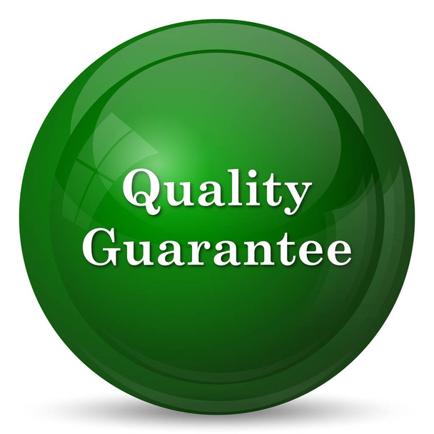 Quality guarantee icon. Internet button on white background - Photo, Image