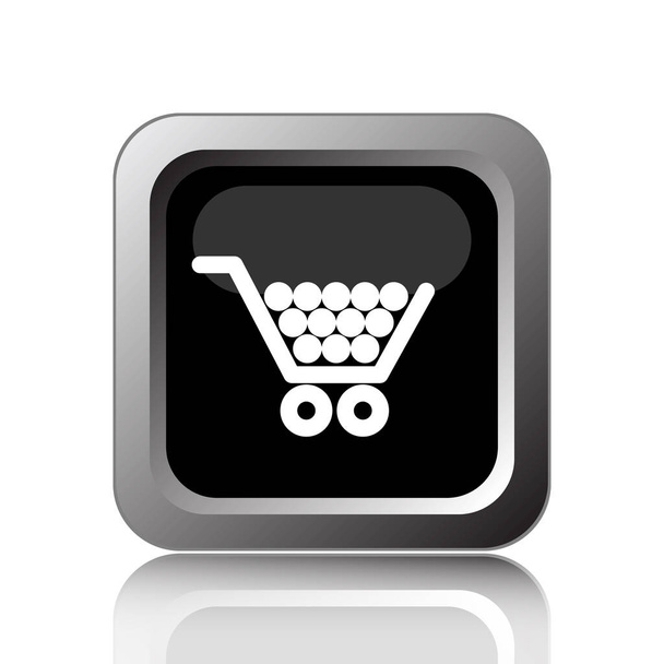 εικονίδιο καλάθι αγορών. κουμπί internet σε λευκό φόντο - Φωτογραφία, εικόνα