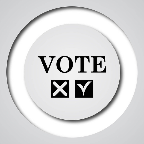 Ícone do voto. Botão de Internet no fundo branco
 - Foto, Imagem