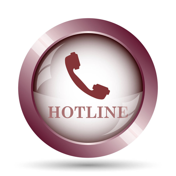 Hotline ikonra. Internet gomb fehér háttér - Fotó, kép