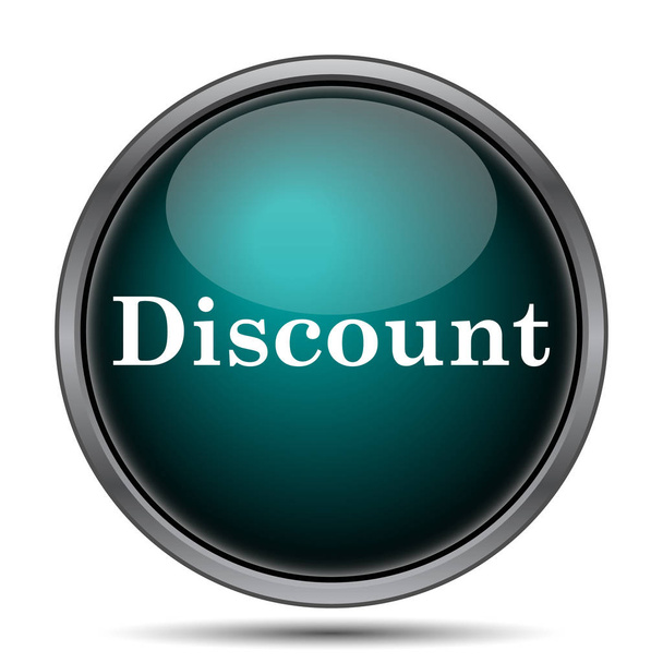 Discount icon. Internet button on white background - Photo, Image