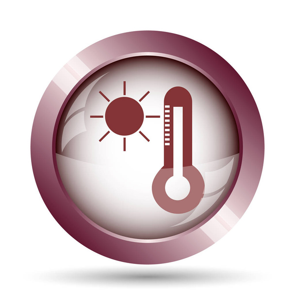 zon en thermometer pictogram - Foto, afbeelding