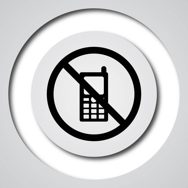 Mobile phone restricted icon. Internet button on white background - Photo, Image