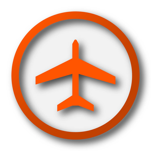 Flugzeug-Symbol. Internet-Taste auf weißem Hintergrund - Foto, Bild