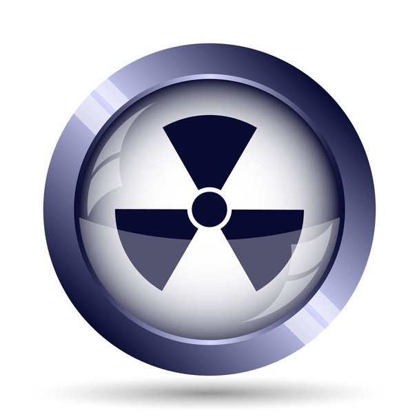 Icona delle radiazioni. Pulsante Internet su sfondo bianco
 - Foto, immagini