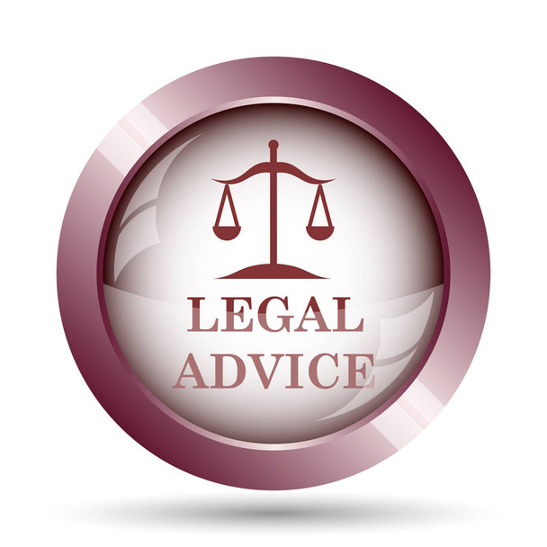 Jogi tanácsadás ikonra. Internet gomb fehér háttér - Fotó, kép