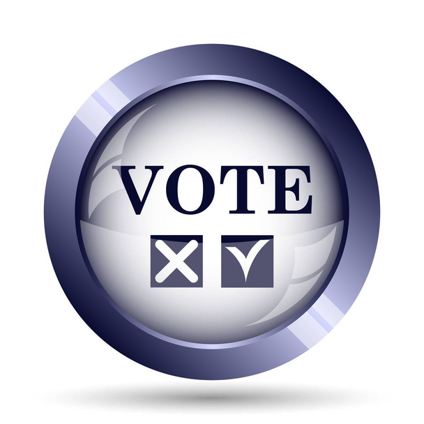 Ícone do voto. Botão de Internet no fundo branco
 - Foto, Imagem