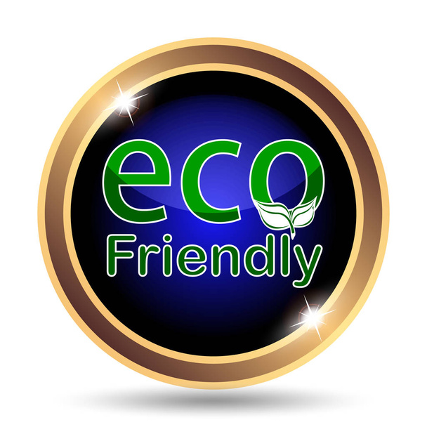Eco dostu simgesi. Beyaz arka plan üzerinde Internet düğmesi - Fotoğraf, Görsel