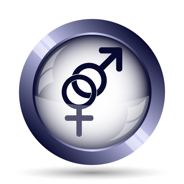 Sex icon. Internet button on white background - Photo, Image