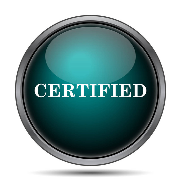 Сертифікована піктограма. кнопка Інтернету на білому тлі
 - Фото, зображення