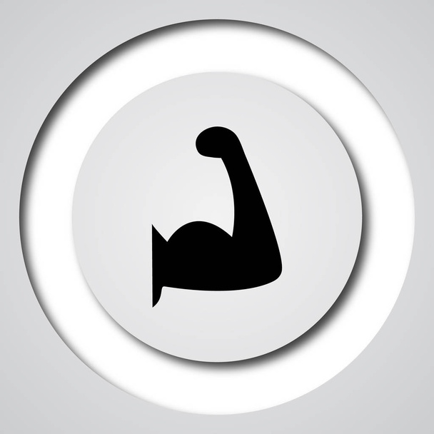 Muscle icon. Internet button on white background - Photo, Image