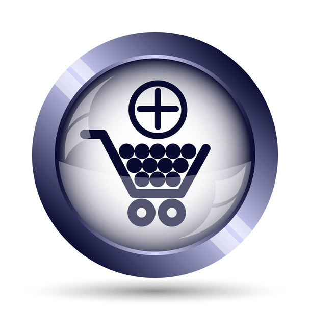 Add to shopping cart icon. Internet button on white background - Photo, Image