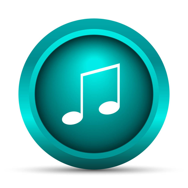 Music icon. Internet button on white background - Foto, imagen