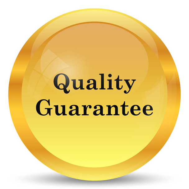 Quality guarantee icon. Internet button on white background - 写真・画像