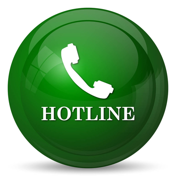 Hotline icon. Internet button on white background - Photo, Image