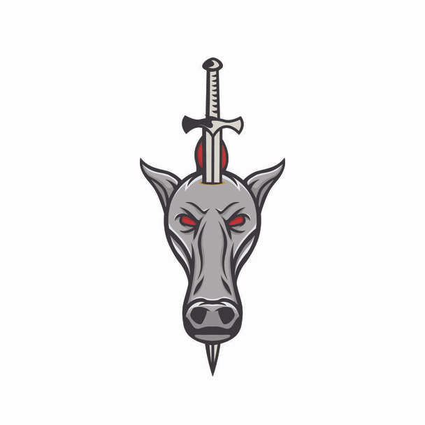 Koně vektor maskot hlavou design element sport ilustrace znak izolované - Vektor, obrázek