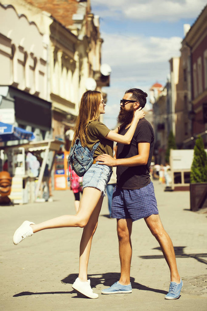 love and romance, couple in love, friendship and relations, summer - Фото, изображение