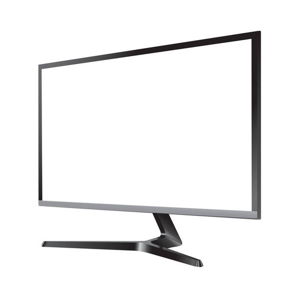 Led monitor with blank screen vector - Vector, Image