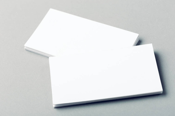 blank business cards on light background, close-up  - Photo, Image