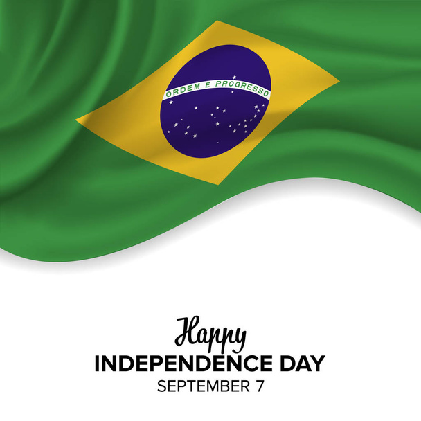 9 月 7 日にブラジルの祭典の独立記念日のお祝いイラストをベクトルします。ナショナルデーのデザイン要素をベクトルします。休日のグラフィック アイコン。国民の日 - ベクター画像