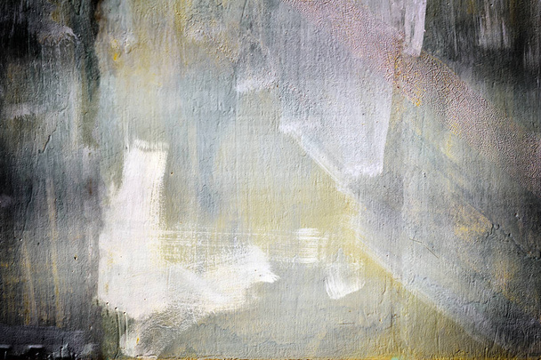 Una parete con macchie di grigio, giallo e bianco. Bella texture di intonaco e vernice. Uno sfondo luminoso insolito
. - Foto, immagini