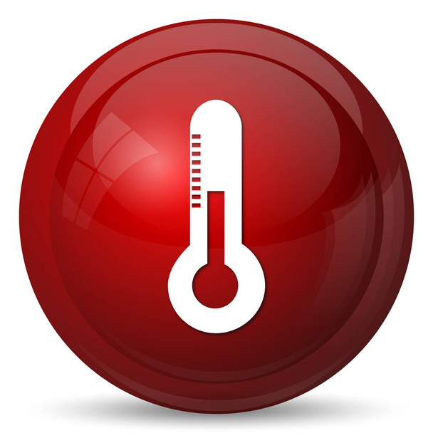 Thermometer-Symbol. Internet-Taste auf weißem Hintergrund - Foto, Bild
