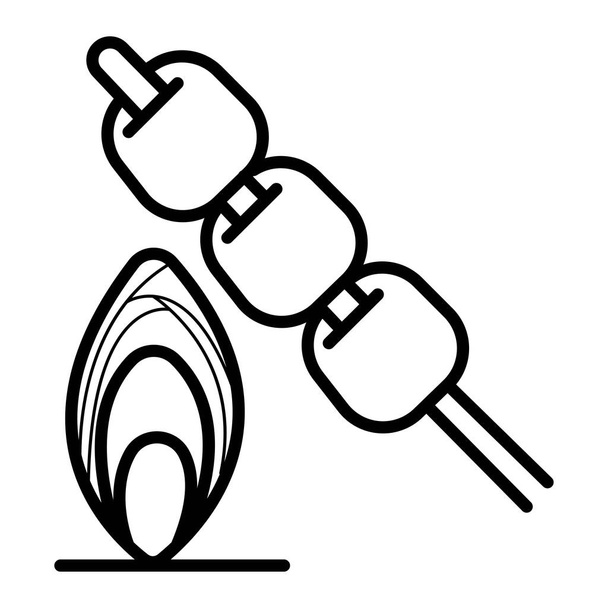 Fehérmályva ikon, vektoros illusztráció - Vektor, kép