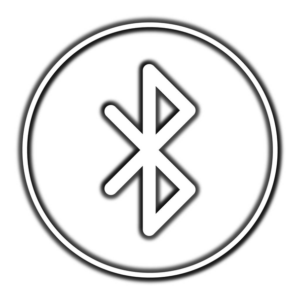Ícone Bluetooth. Botão de Internet no fundo branco
 - Foto, Imagem
