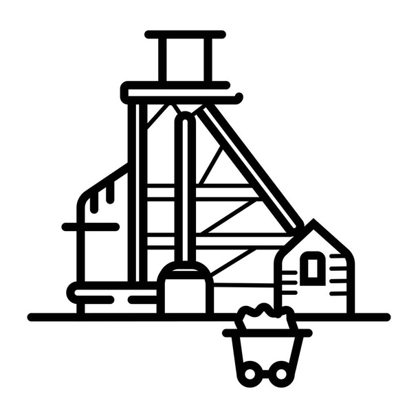 bányászati ikon, vektoros illusztráció - Vektor, kép