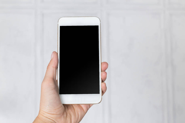 mobile, smartphone with black blank screen - Valokuva, kuva