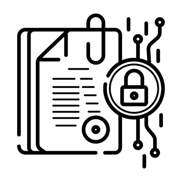 Blockchain szerződés-ikon, vektoros illusztráció - Vektor, kép