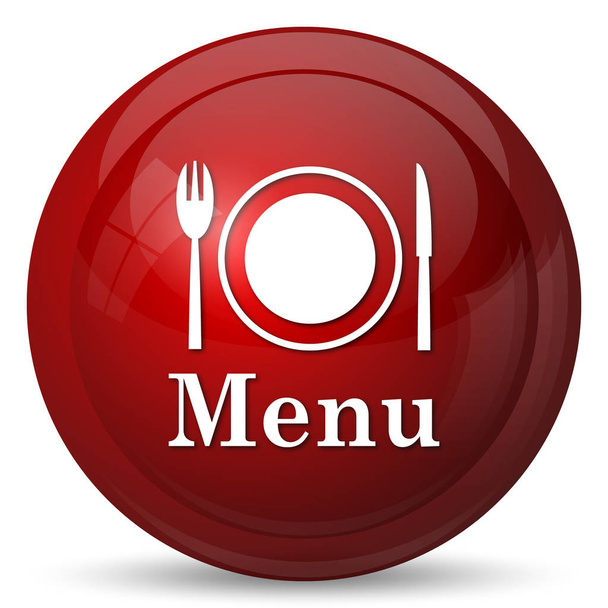 Pictogram voor het menu. Internet knop op witte achtergrond - Foto, afbeelding
