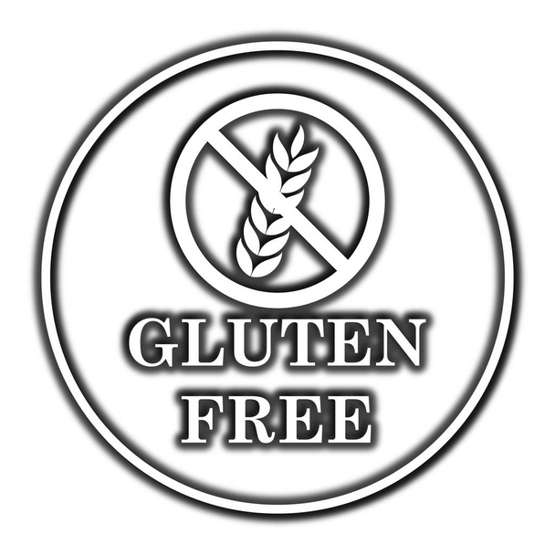 Glutén free ikonra. Internet gomb fehér háttér - Fotó, kép