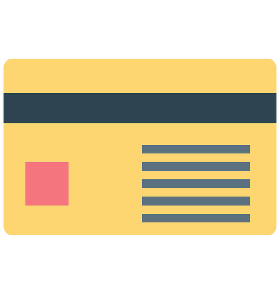 Платіжна картка Колір ізольований Векторна піктограма Редагувати
 - Вектор, зображення