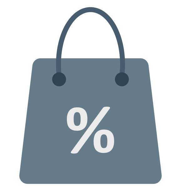 Shopping Bag Color Isolated Vector Icon Editable - Vector, Image