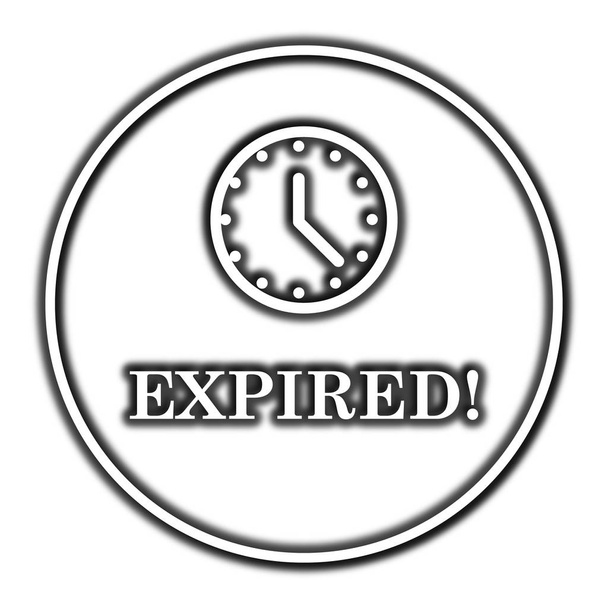 Expired icon. Internet button on white background - Photo, Image