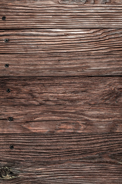 Vintage brown wooden board directly above - Foto, Imagen