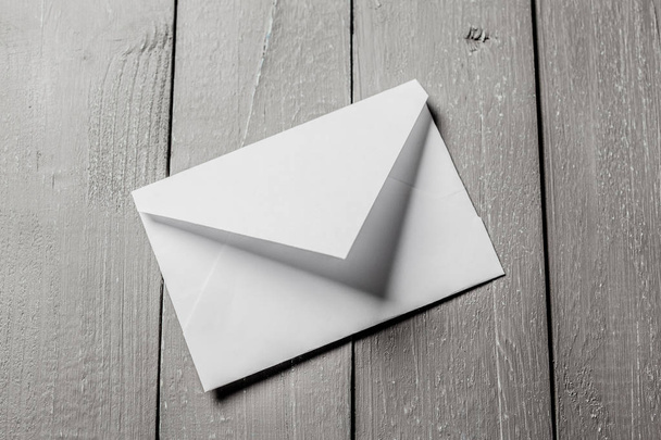 close-up of lots white blank envelopes  - Φωτογραφία, εικόνα