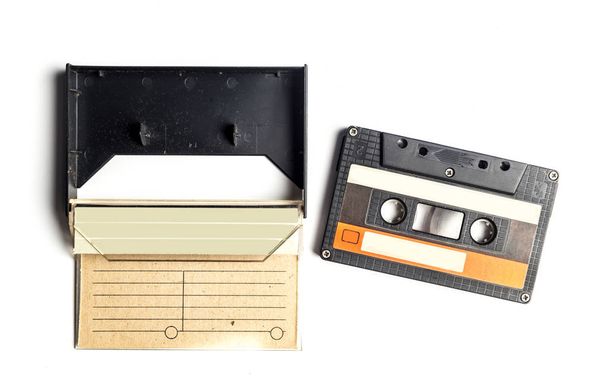 vintage cassette tape isolated on white background - Foto, Imagen