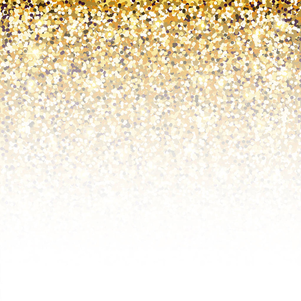 Svítící příze glitter pozadí ve zlaté a bílé barvy. - Vektor, obrázek
